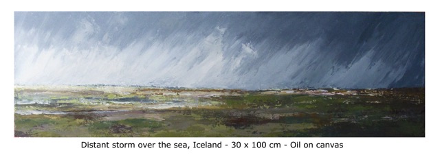 Storm over the sea, Iceland