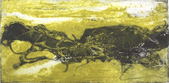 Ramsay Island 3 - collograph